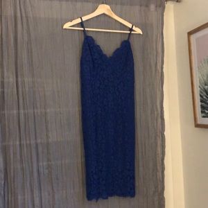 Lulus navy blue lace dress